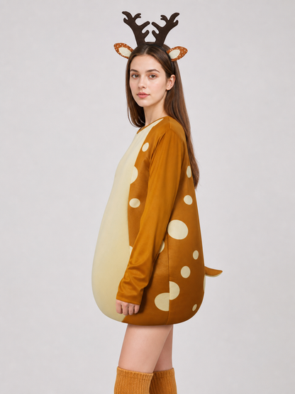 Adult Deer Costume with Antlers