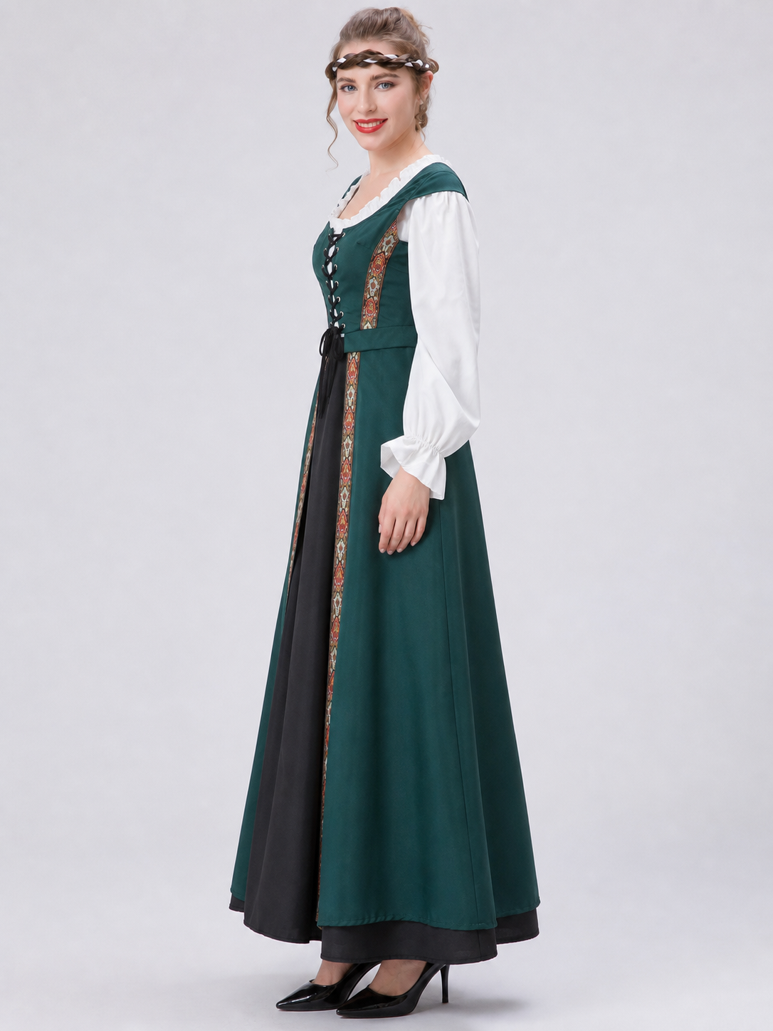 Medieval Costume Dress for Cosplay and Stage