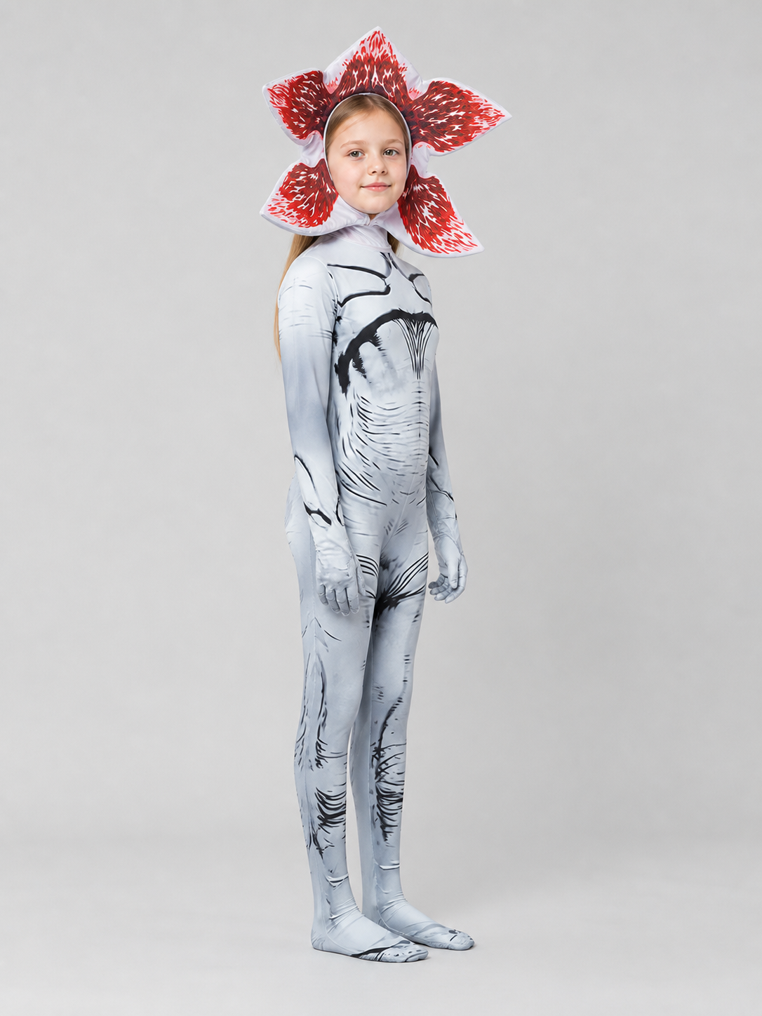 Carnivorous Plant Cosplay Costume Jumpsuit with Hood side view