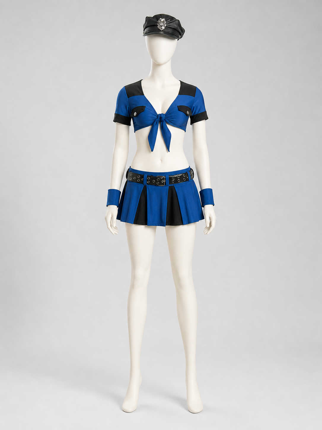 Police-Style Skirt Costume for Role-Playing Looks