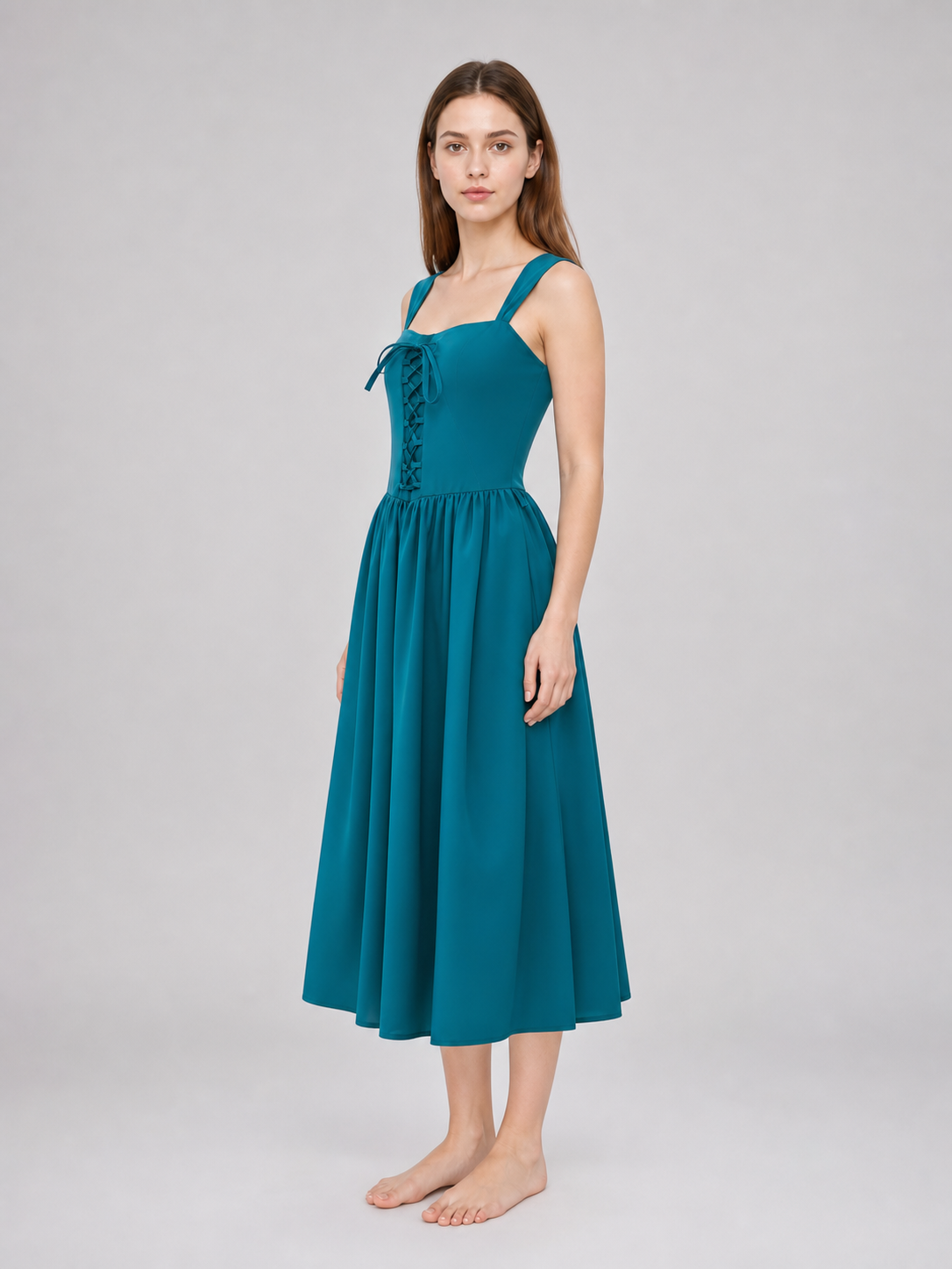 Medieval Strappy Lace-Up Dress