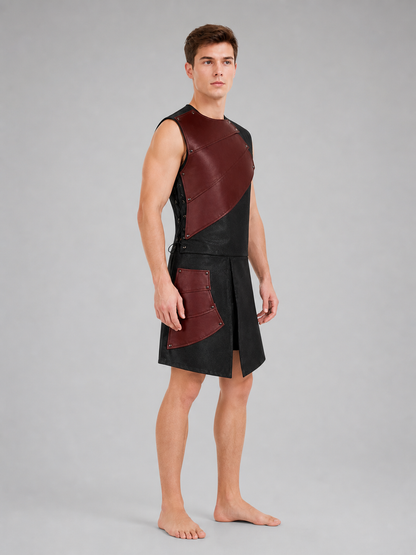 Sleeveless Dress with Asymmetrical Inserts
