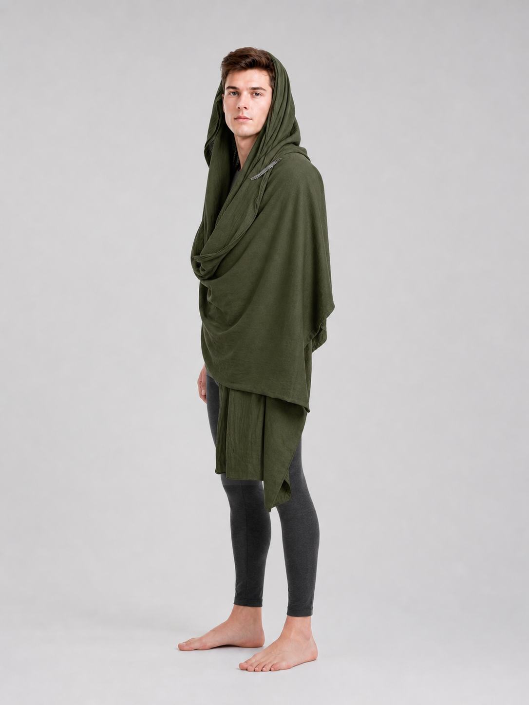 Green Carnival Hooded Cape