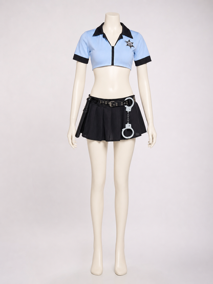 Police Costume for Cosplay, Uniform with Accessories