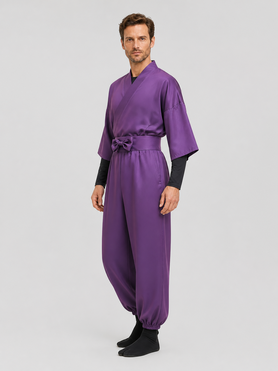 Anime Cosplay Ninja Costume, Japanese-Style Jumpsuit side view