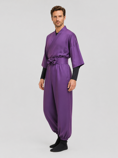 Anime Cosplay Ninja Costume, Japanese-Style Jumpsuit side view