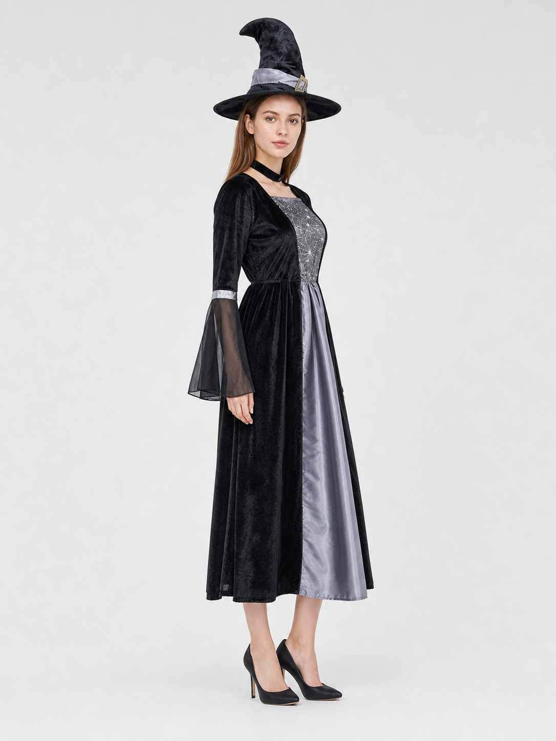 Halloween Witch Costume: Dress and Hat