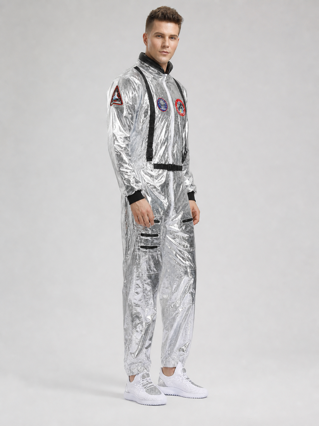 Astronaut Costume, Silver Cosplay Jumpsuit