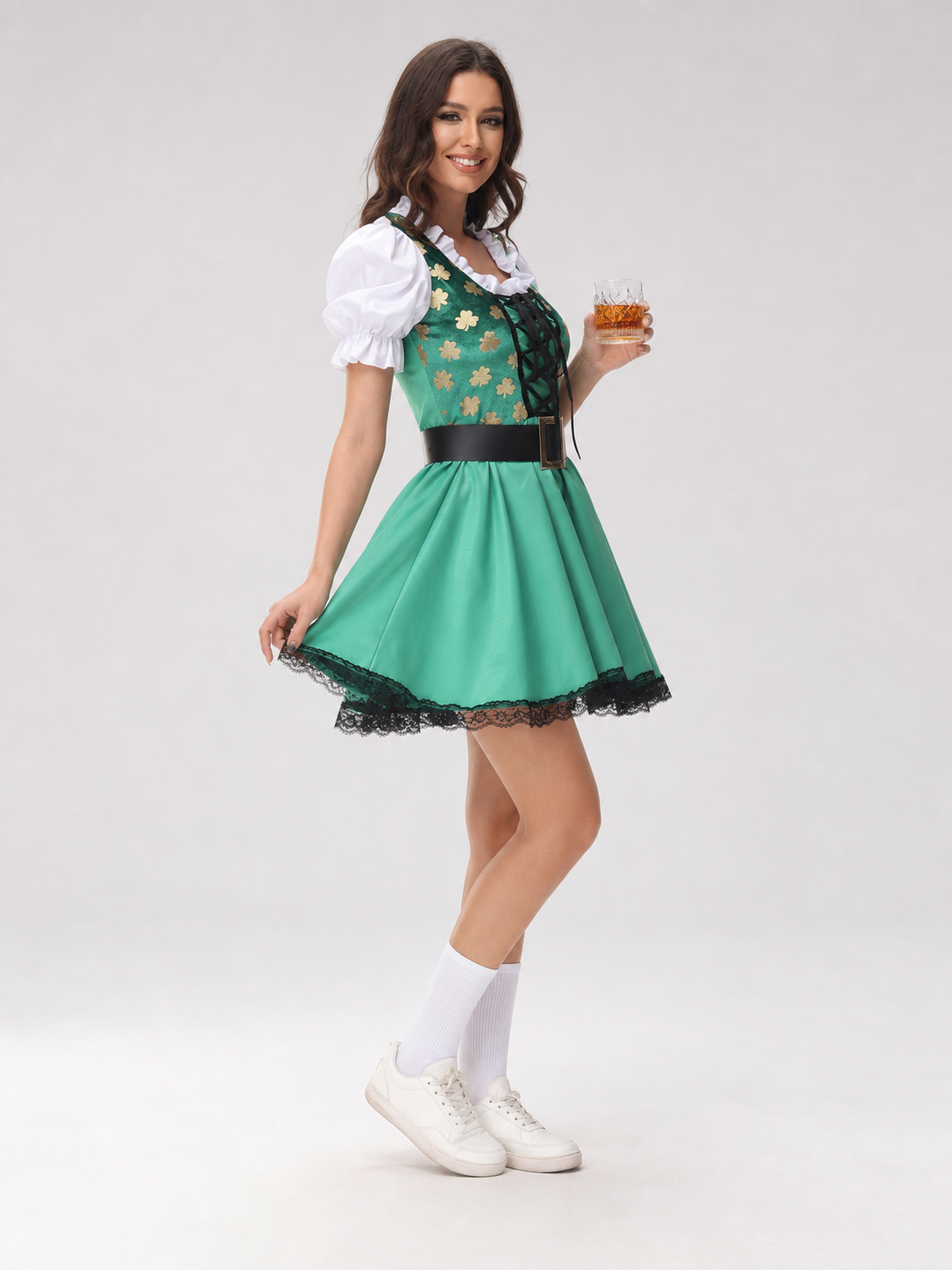 Beer Festival Dress with Lace and Belt