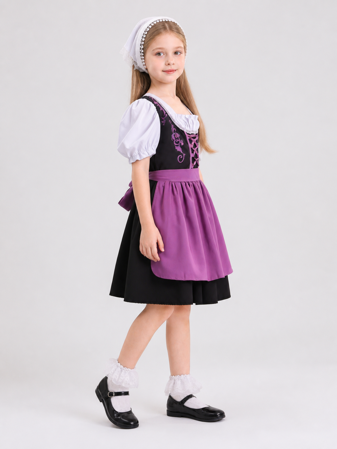 Children’s Traditional Dress with Apron and Full Skirt