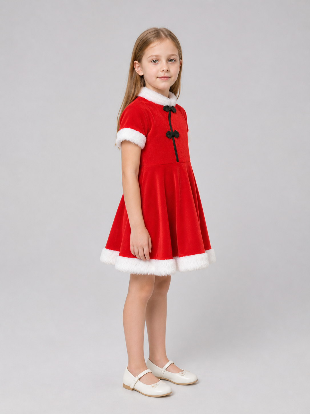 Children's Red Chinese-Style Holiday Dress