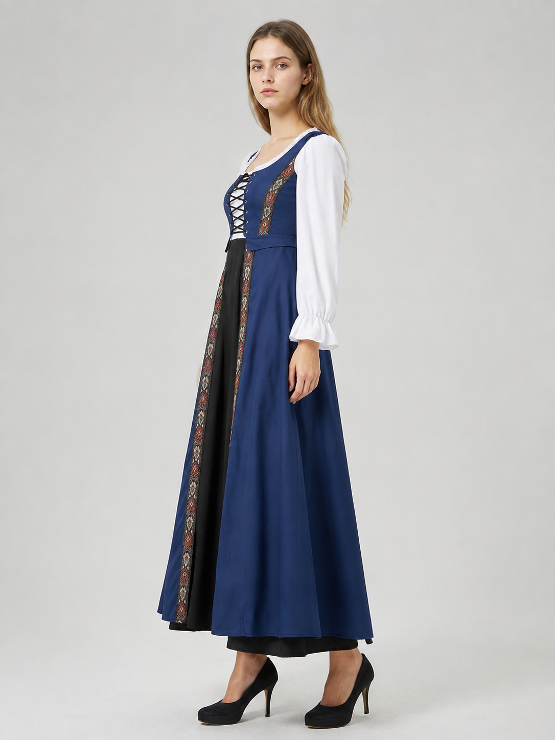 Medieval Stage Dress with Lacing side view