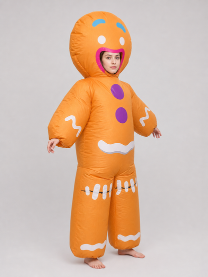 Festive Inflatable Gingerbread Man Costume