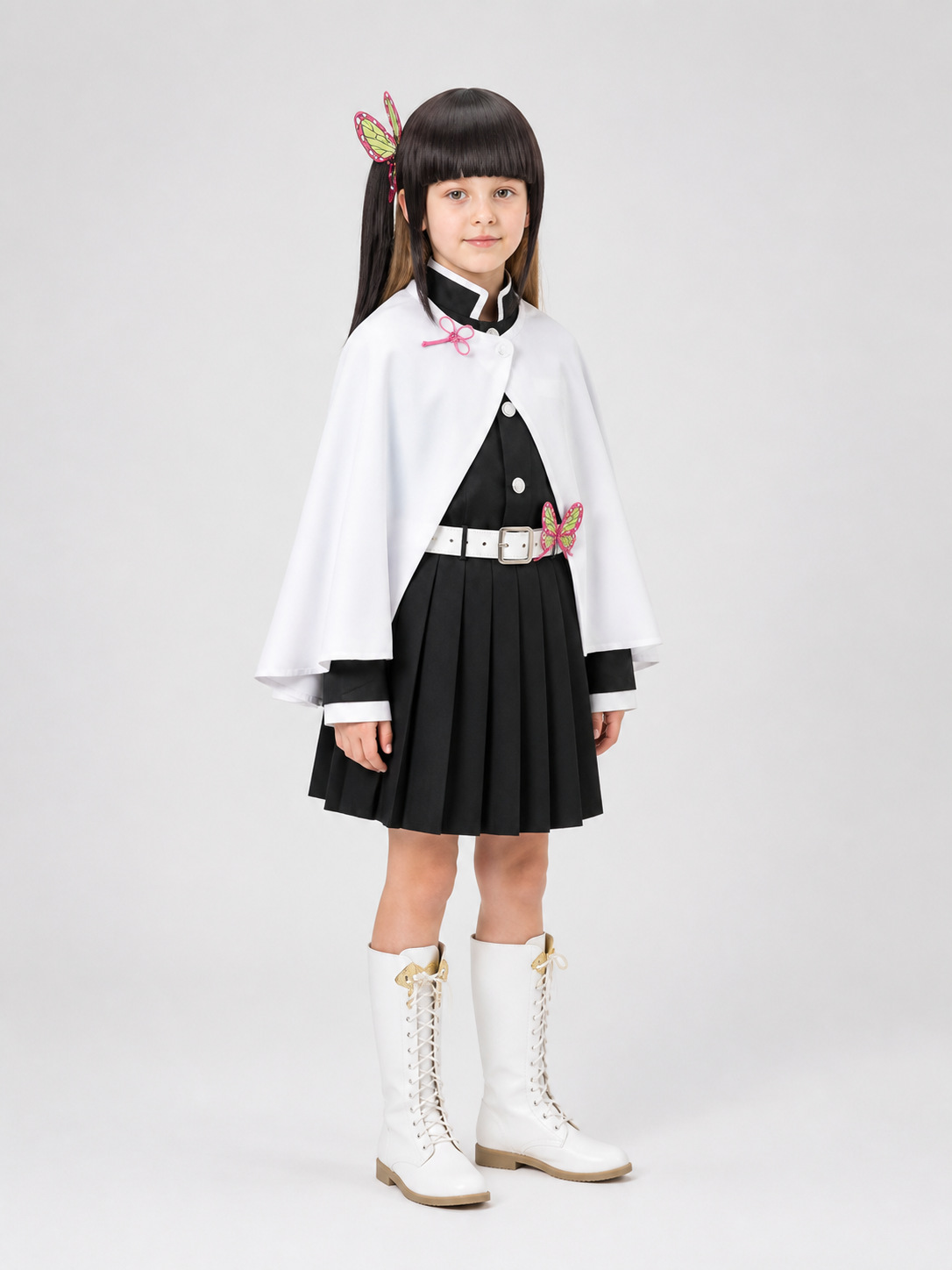 Demon Slayer Cosplay Costume with Wig side view