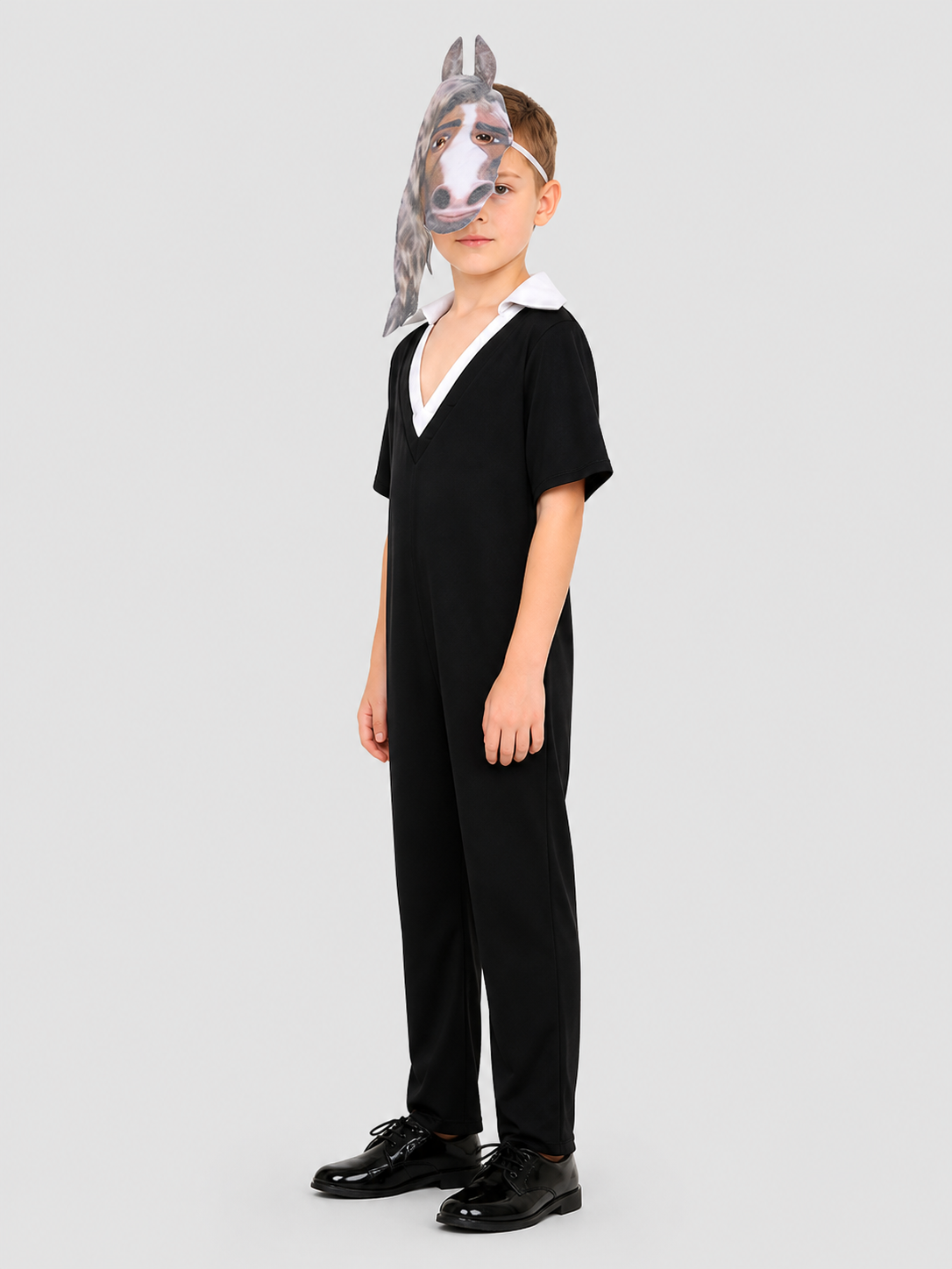 Horse Costume: Jumpsuit and Mask side view