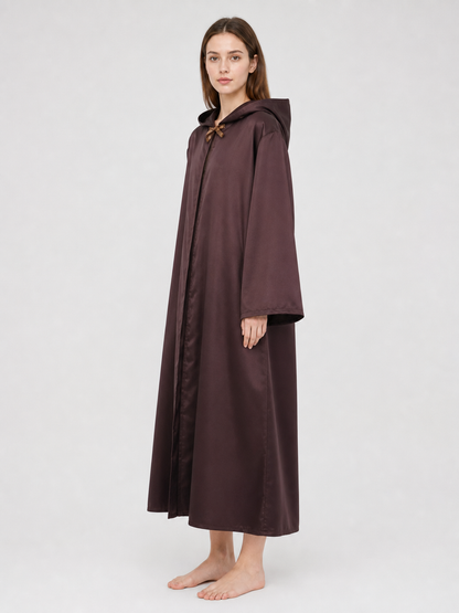 Brown Hooded Robe for Cosplay