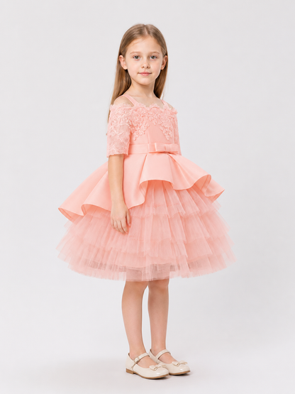 Princess Lace and Tulle Party Tutu Dress side view
