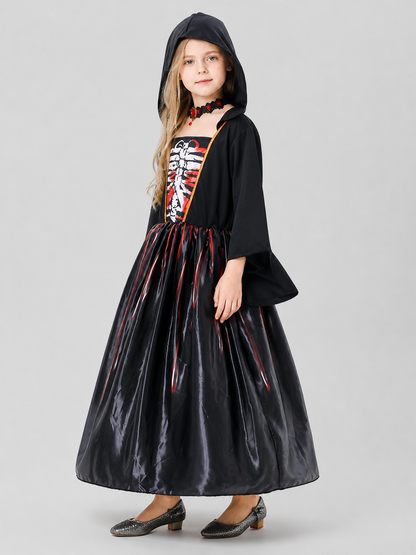 Children's Witch Costume Dress with Bloodstains side view