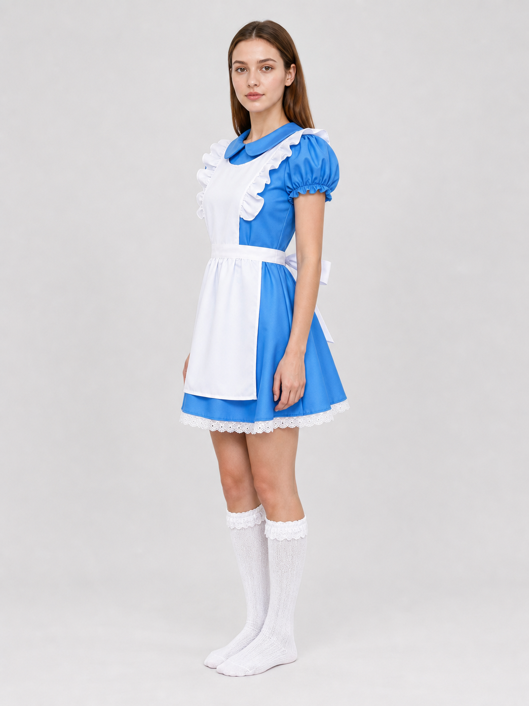 Blue and White Alice Costume Dress with Accessories