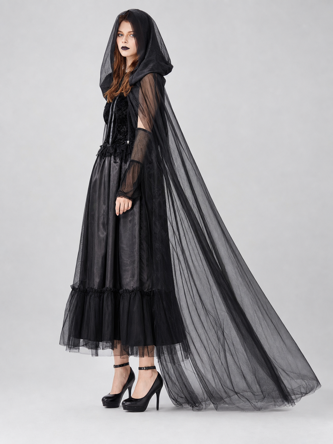 Gothic Hooded Dress Costume for Halloween