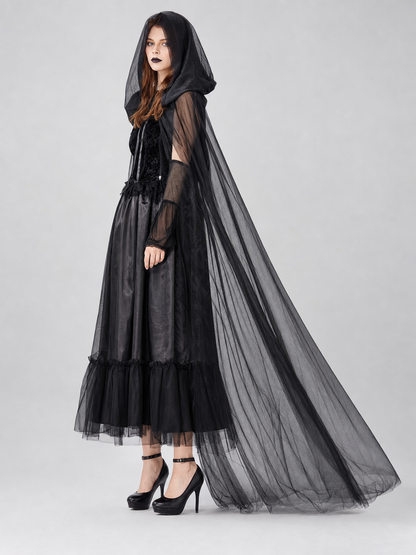 Gothic Hooded Dress Costume for Halloween