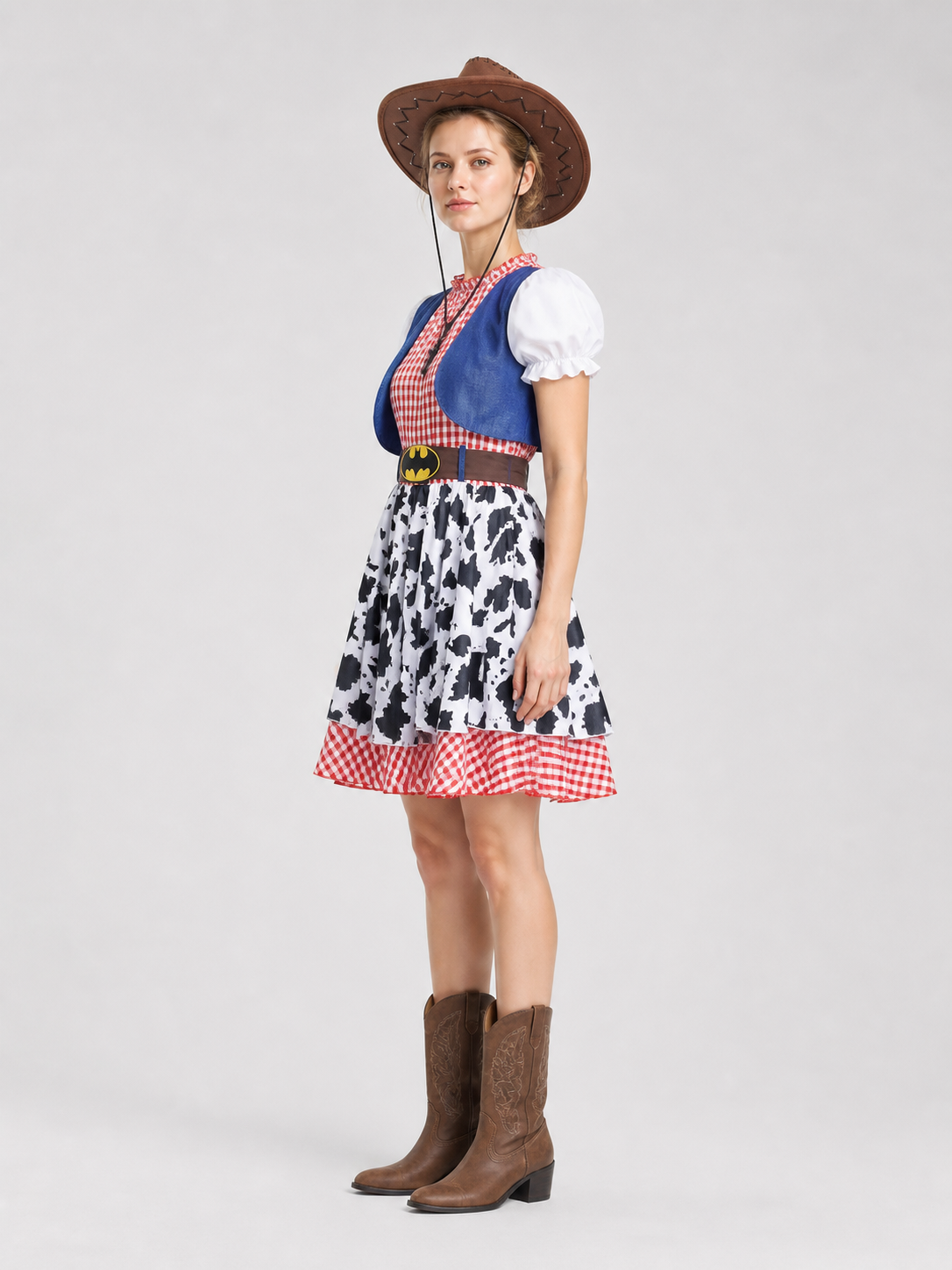 Judy Cosplay Costume from Zootopia, Skirt and Vest side view