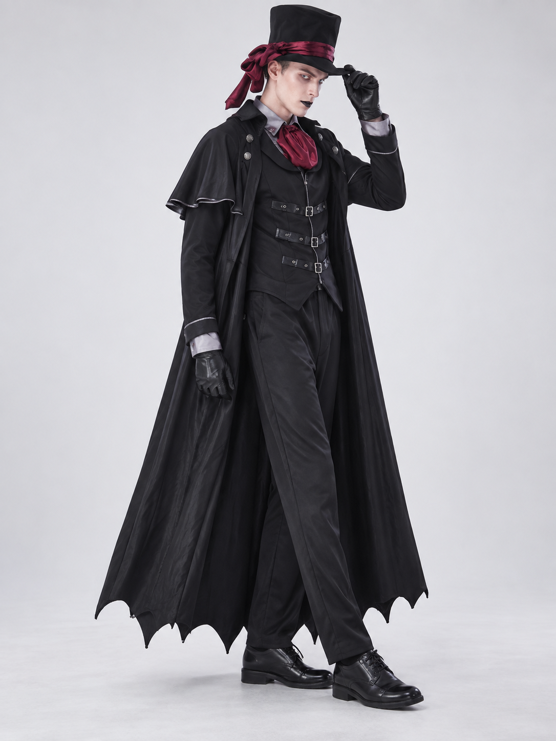 Vampire Costume: Cape, Vest, Pants, Top Hat