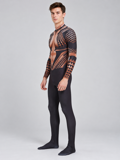 Carnival Costume Jumpsuit with Anatomical Print side view