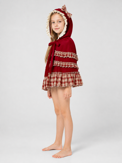 Red Riding Hood Hooded Carnival Dress side view