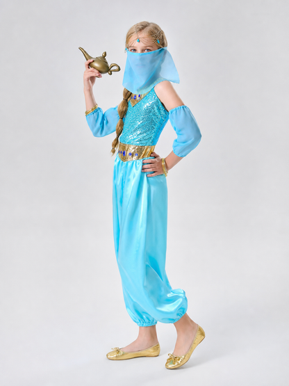 Arabian-style costume with veil and belt