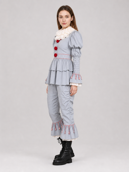Ruffled Clown Costume for Halloween and Cosplay