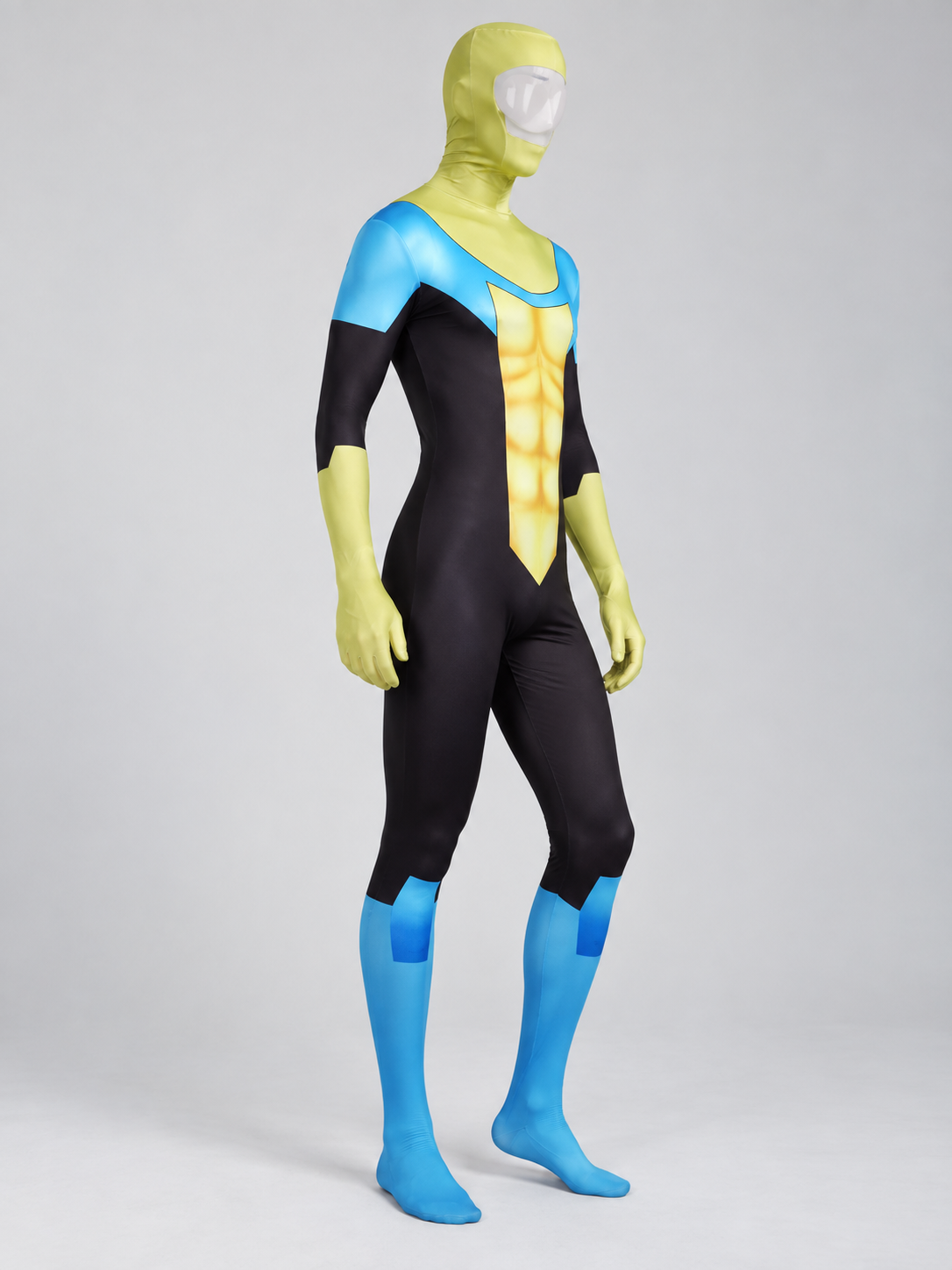 Superman Cosplay Jumpsuit Costume Yellow Spandex