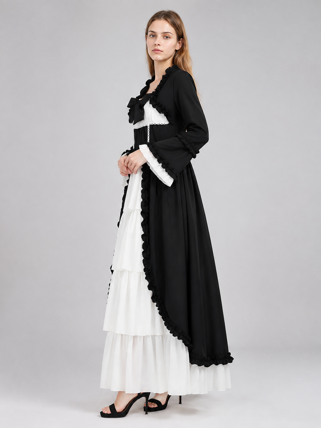 Long Medieval-Style Carnival Dress side view