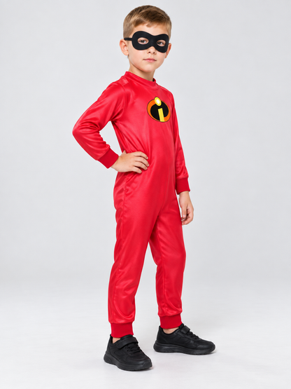 Kids' Superhero Costume Red with Mask