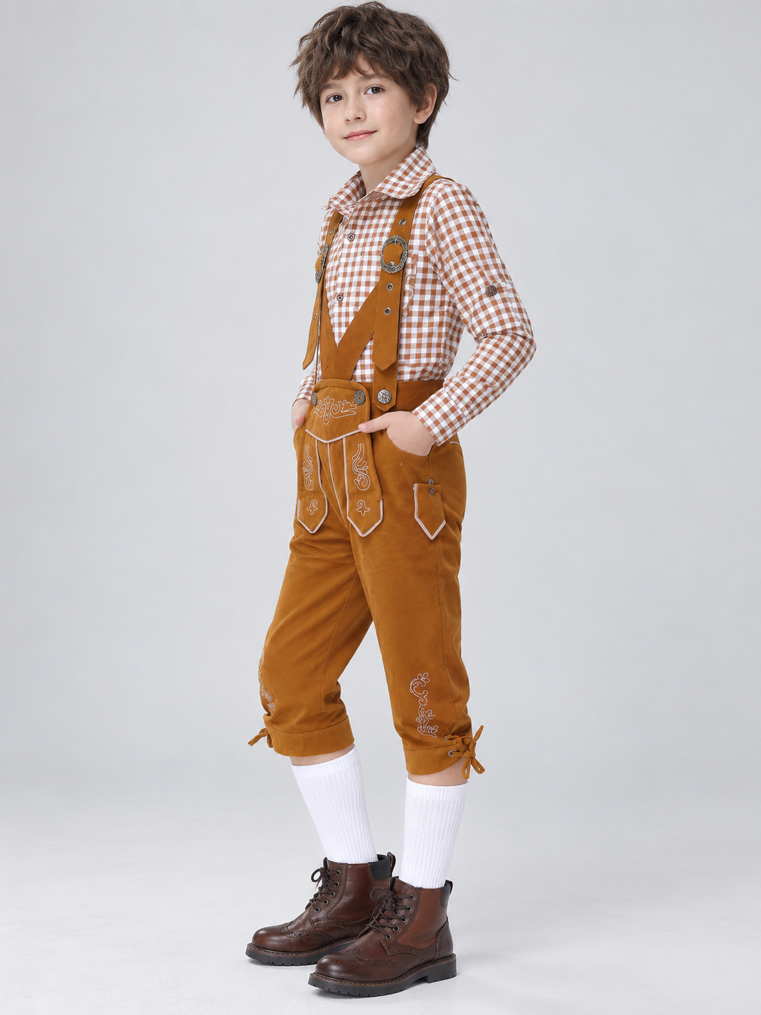Bavarian Yellow-Brown Suspender Breeches