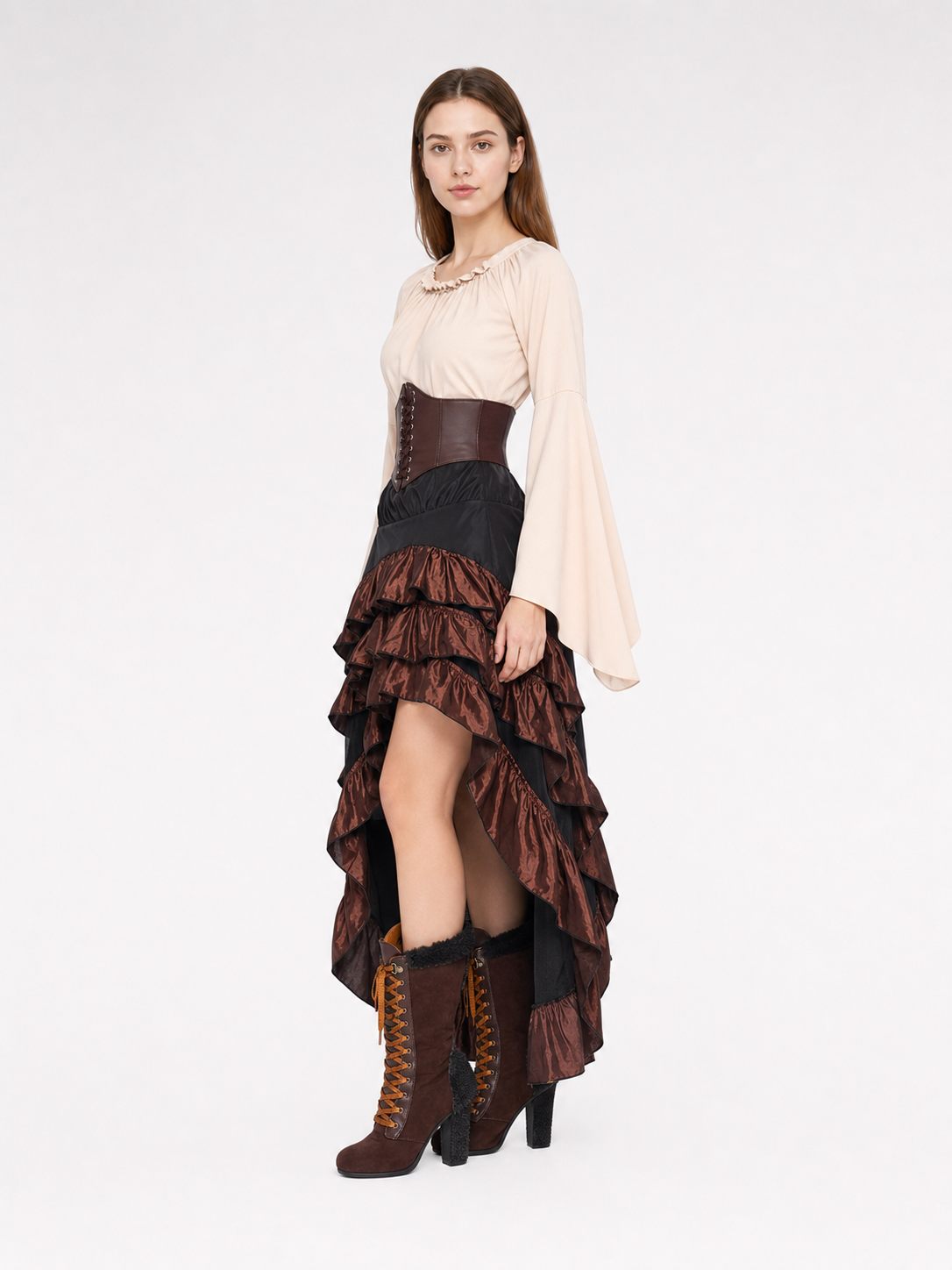 Steampunk Ruffled Costume Dress