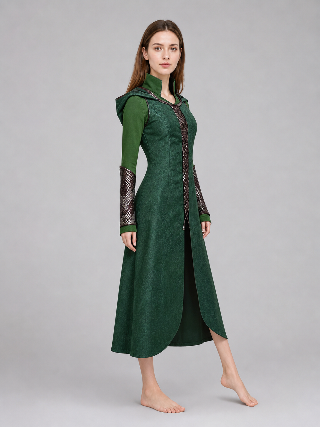 Tariel Cosplay Coat with Hood and Decoration