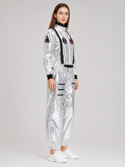 Silver Space Jumpsuit for Cosplay side view