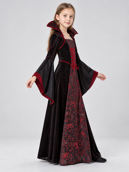 Vampire Costume with Red Trim side view