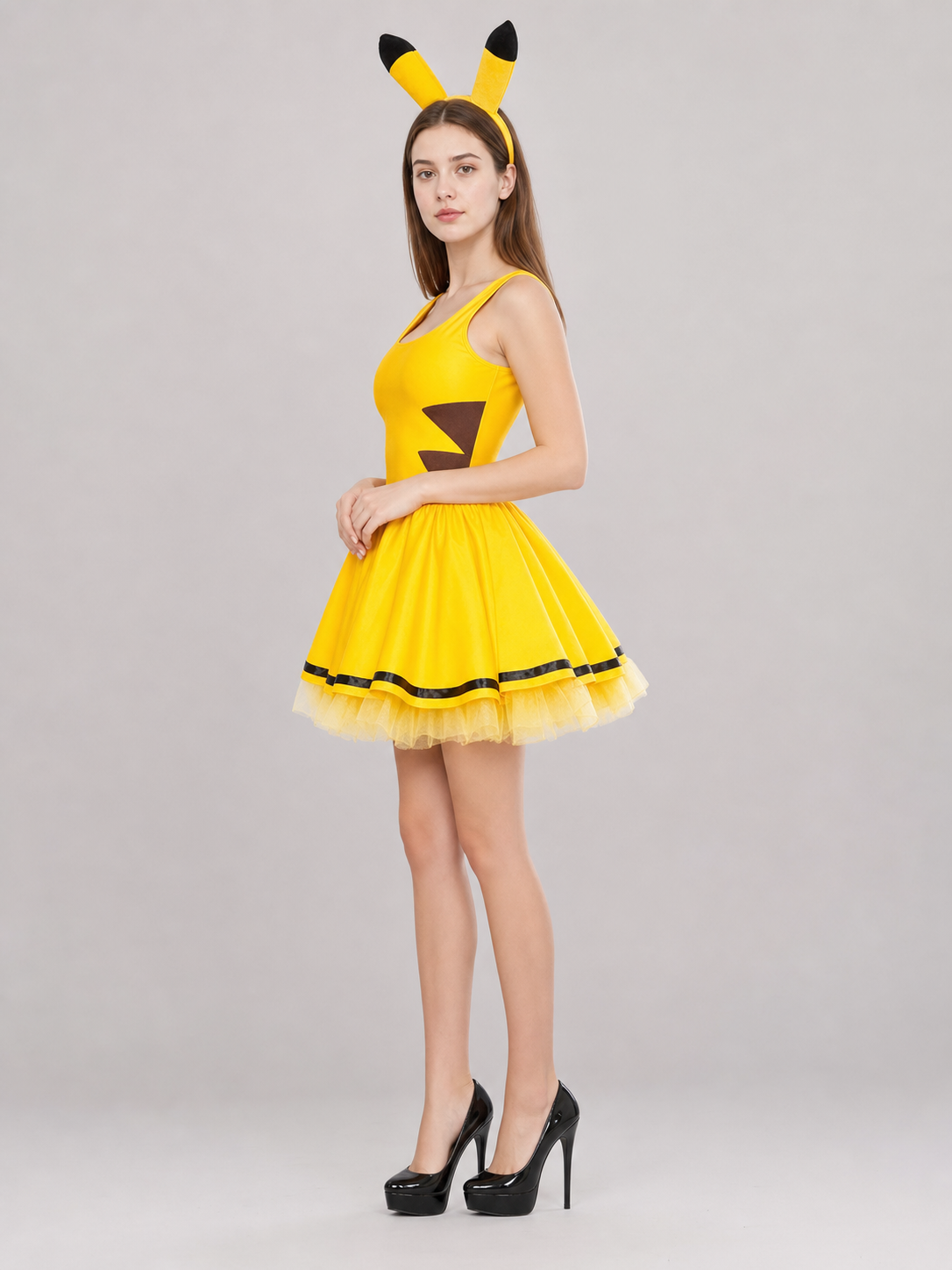 Yellow Insect Costume for Cosplay with Ears side view