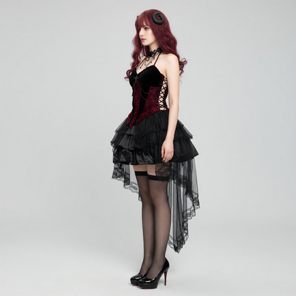 Gothic Stage Costume with Black Skirt and Chain