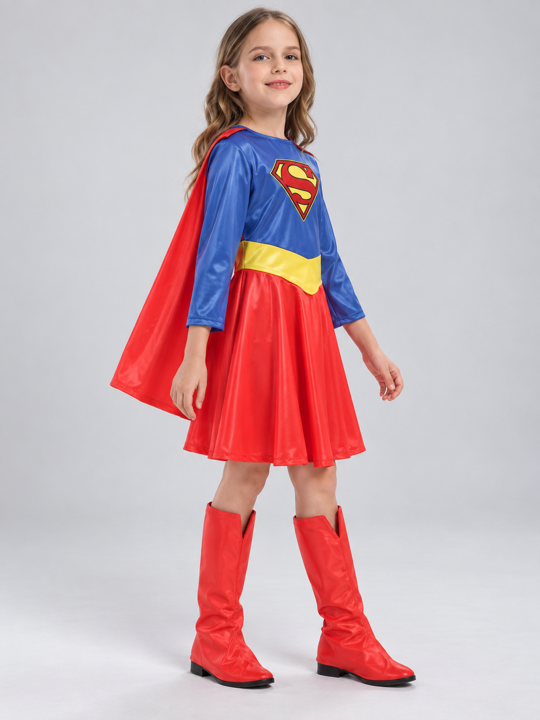 Kids' Superhero Carnival Costume with Cape and Belt