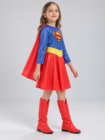Kids' Superhero Carnival Costume with Cape and Belt