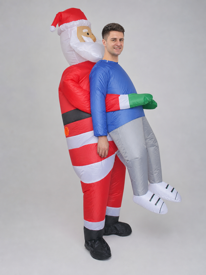 Inflatable Santa Costume with a Person