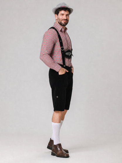 German-Style Outfit: Shirt and Suspender Shorts