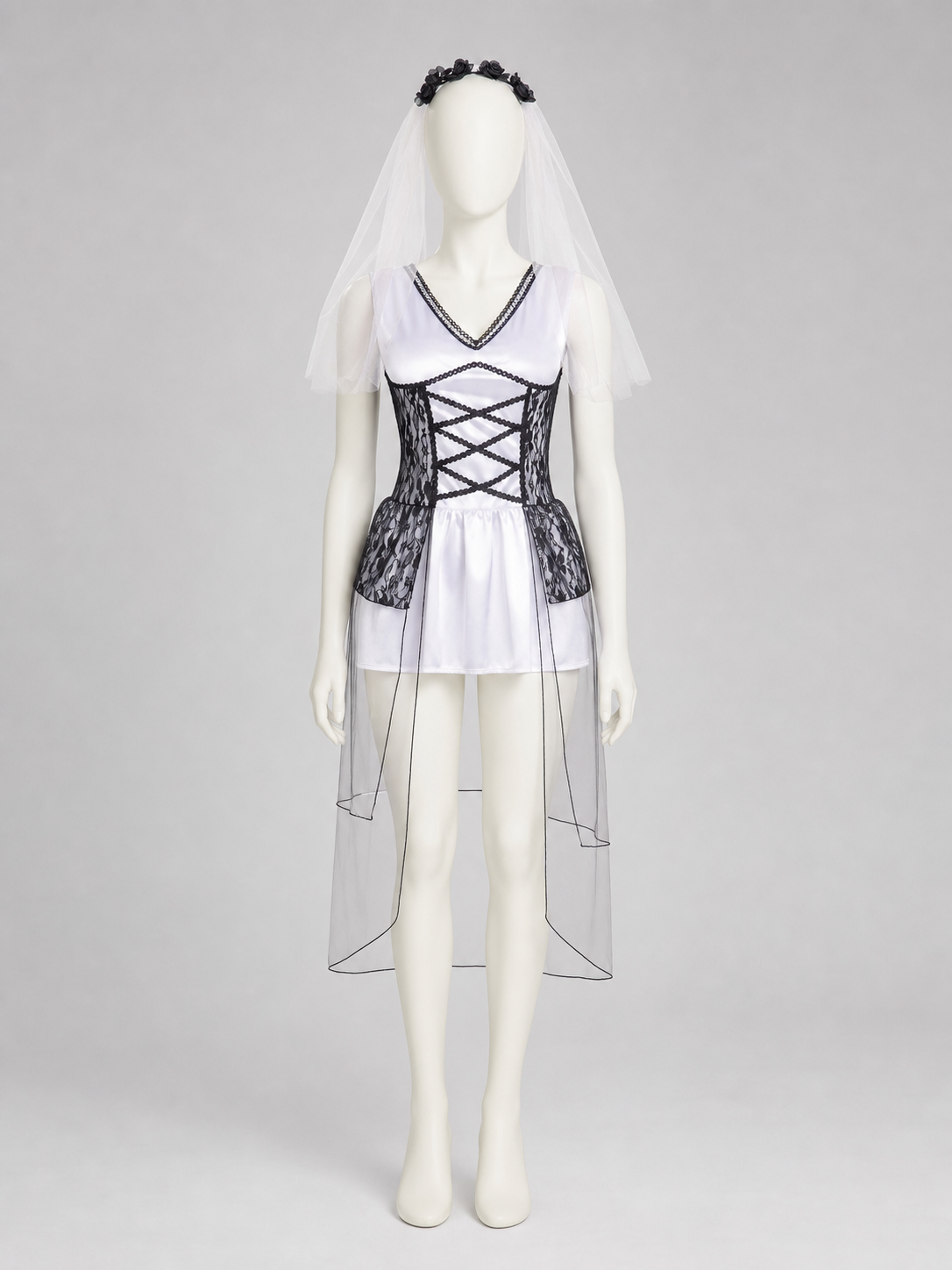 Stage Dress with Corset, Veil, and Lace