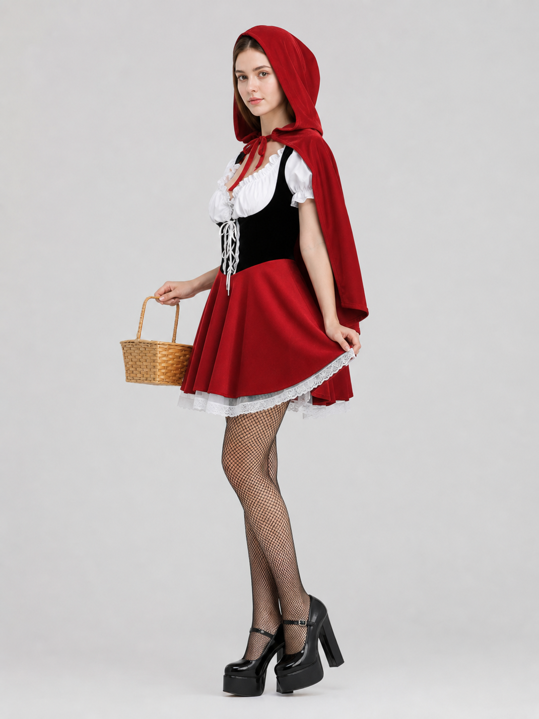 Little Red Riding Hood Costume with Hood for Halloween