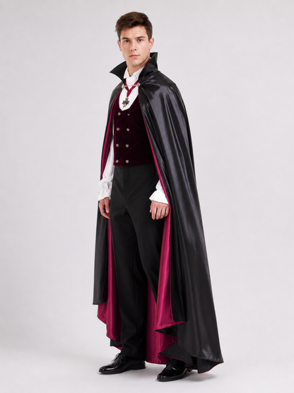 Vampire Costume with Cape, Vest, and Trousers