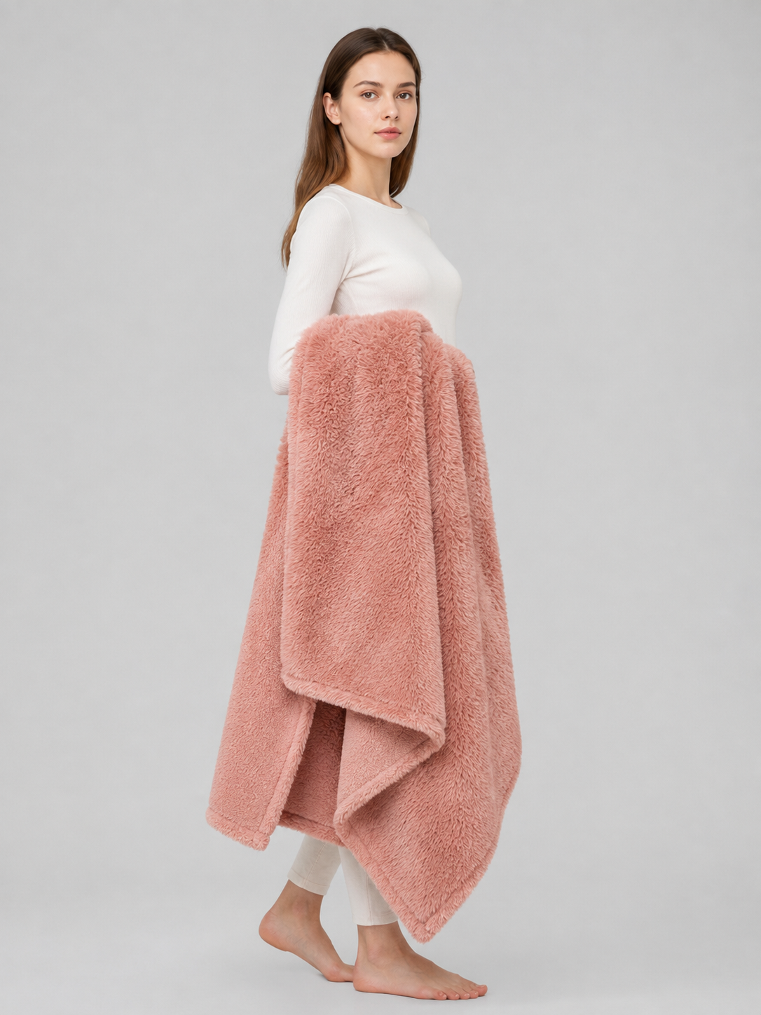 Reversible Pet Blanket, Pink side view