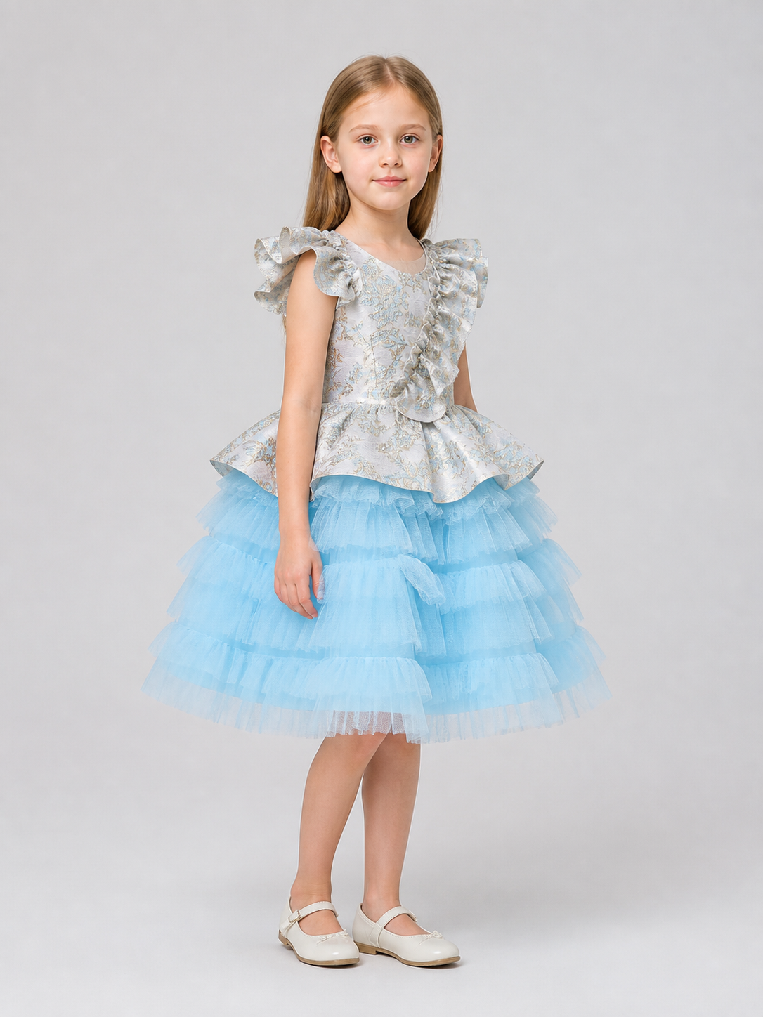 AL056 Princess Dress with Tulle Skirt for Performances side view